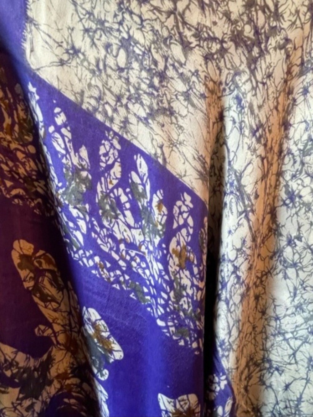 Recycled Sari Wrap Skirt - XL- Ankle length - Picture 2 of 5